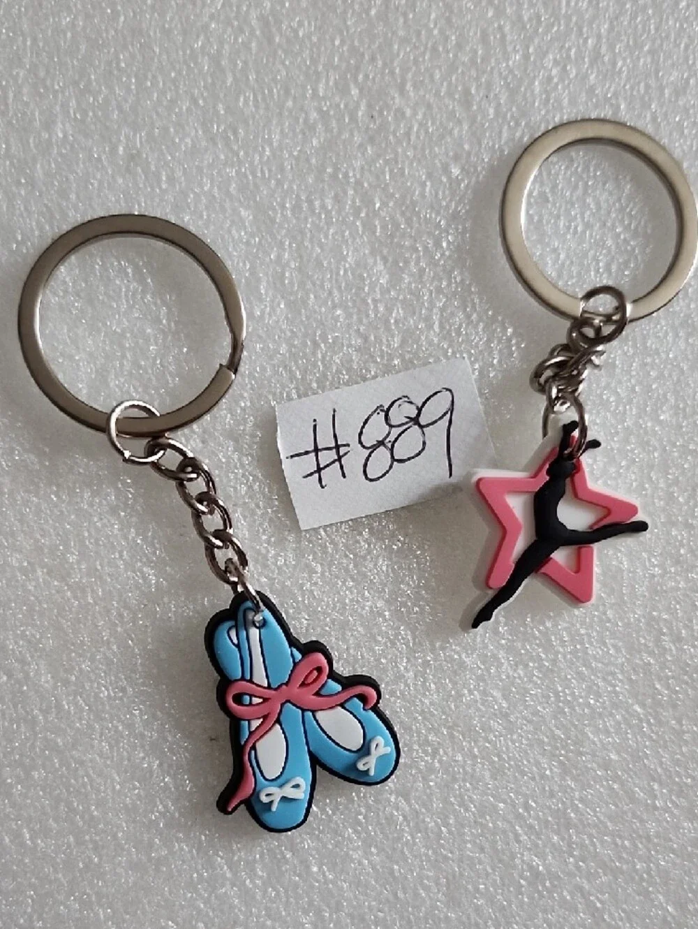Kids Ballet Keychain Set - Blue Slippers & Pink Star Dancer